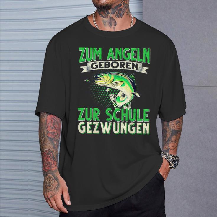 Zum Angeln Geboren Zum Angeln Geboren Zur Schule Gezw T-Shirt Geschenke für Ihn