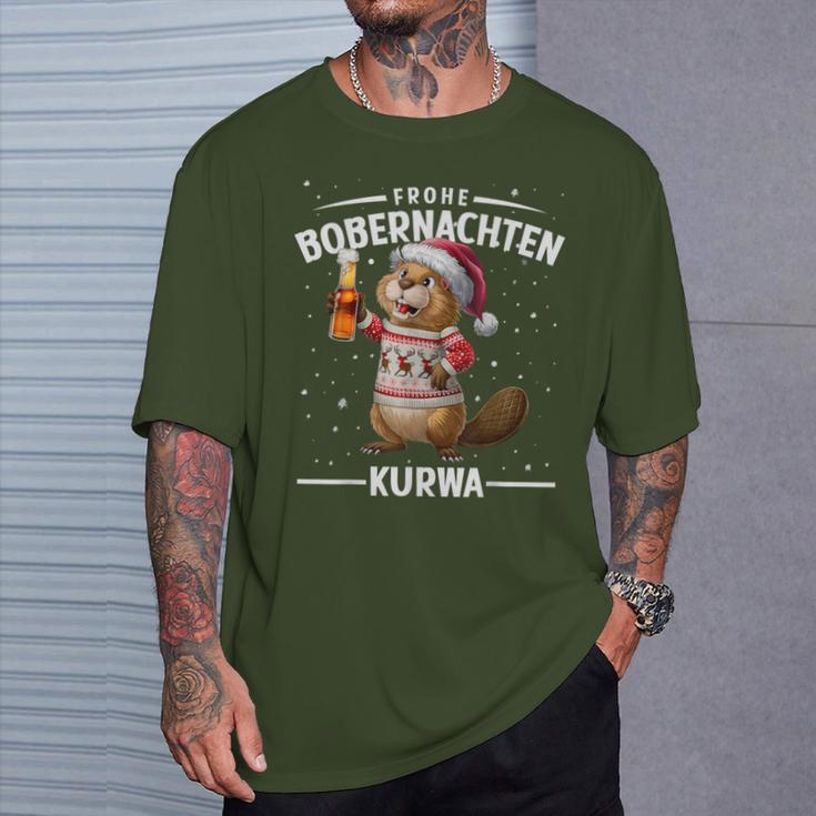 Bòbr Kurwa Bober Xmas Merry Bober Nights Bober Xmas Beer T-Shirt Geschenke für Ihn