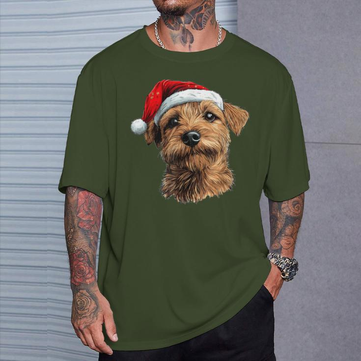 Cute Norfolk Terrier Christmas Print T-Shirt Geschenke für Ihn