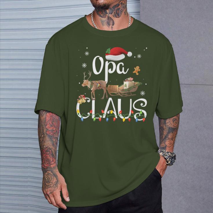 Grandpa Claus Grandma Santa Claus Pyjamas Christmas Grandpa T-Shirt Geschenke für Ihn