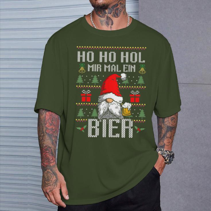 Ho Ho Hol Mir Mal Ein Bier Christmas Children Women T-Shirt Geschenke für Ihn