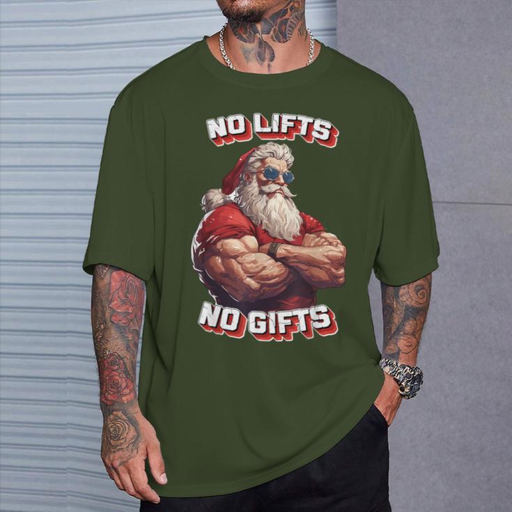 No Lifts No Buff Santa T-Shirt Geschenke für Ihn