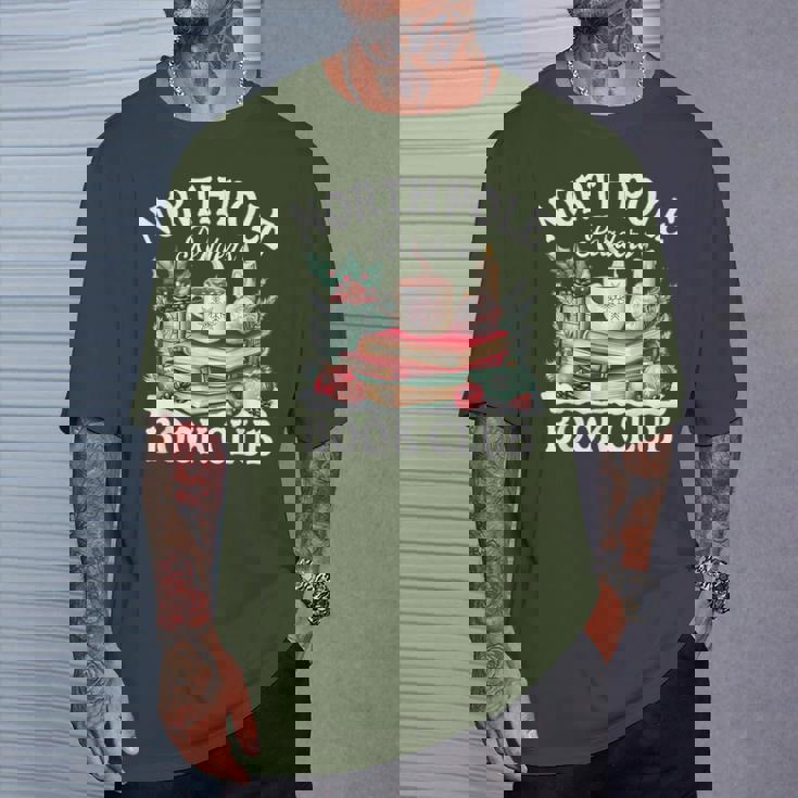 North Pole Book Club Hot Cocoa Bookworms Christmas T-Shirt Gifts for Him North Pole Book Club Hot Cocoa Bookworms Christmas T-Shirt Gifts for Him