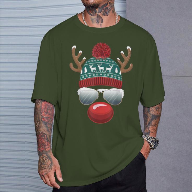 Reindeer Santa Claus Christmas Santa Christmas T-Shirt Geschenke für Ihn