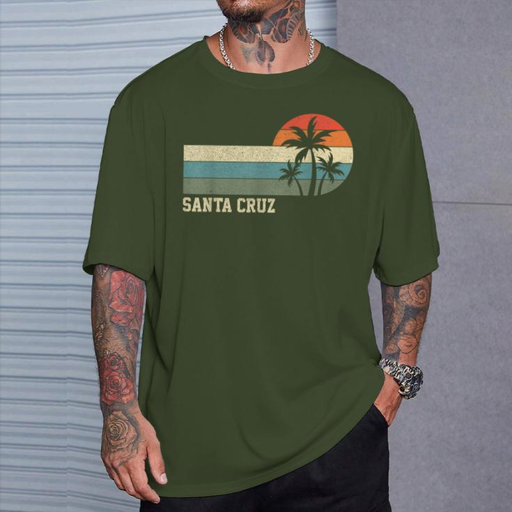 Santa Cruz Ca California Retro Surfing T-Shirt Geschenke für Ihn