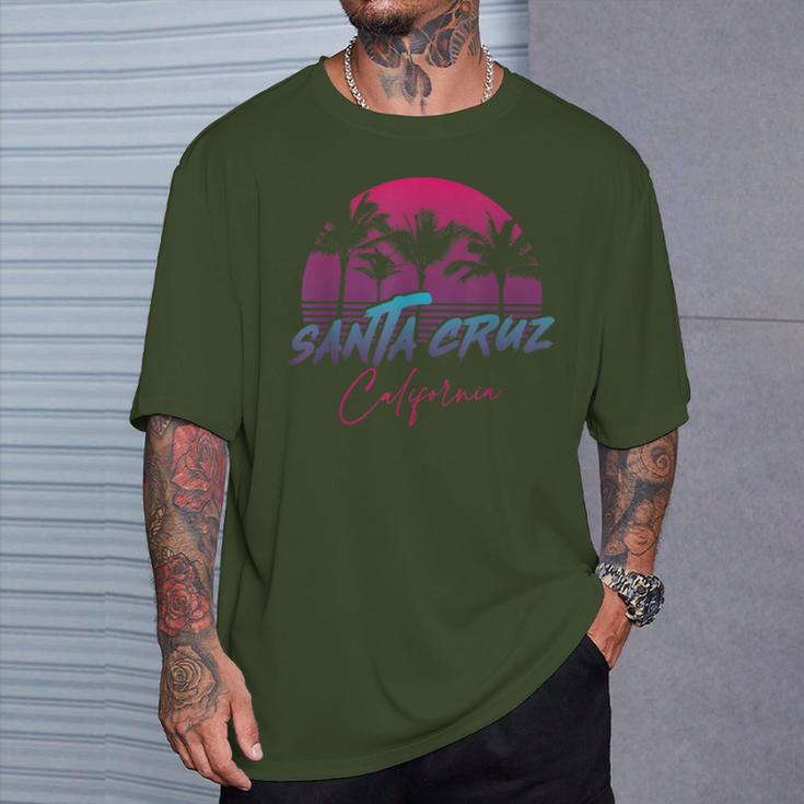 Santa Cruz Ca Retroaporwave 80S 90S T-Shirt Geschenke für Ihn