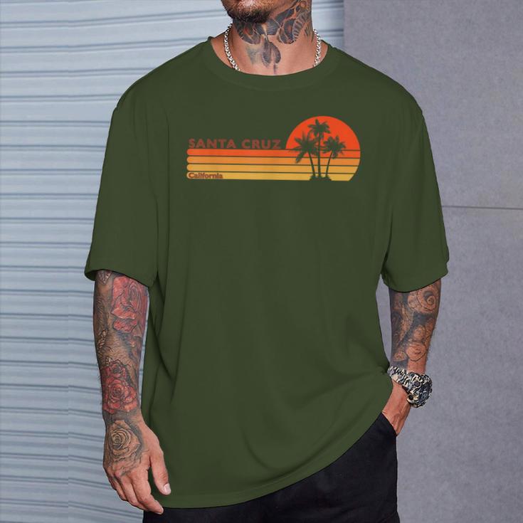 Santa Cruz California Retro Sunsetintage T-Shirt Geschenke für Ihn