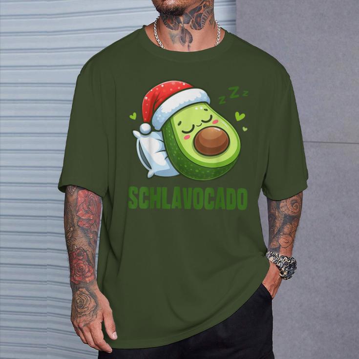 Schlavocado Official Pyjamas Sleep Avocado Christmas T-Shirt Geschenke für Ihn