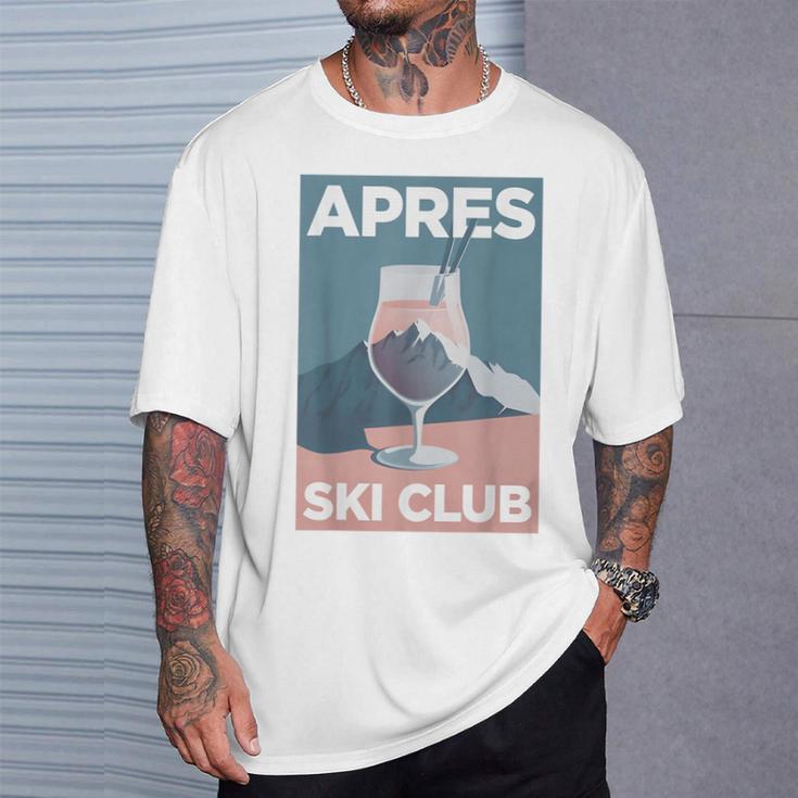 Après Ski Club X Aesthetic Skier Party Ski Outfit T-Shirt Geschenke für Ihn