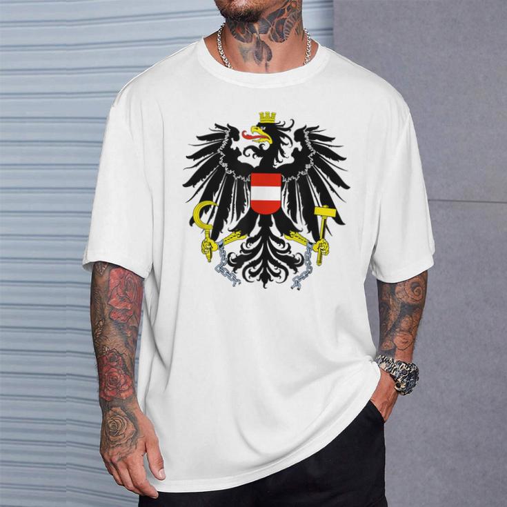 Austria Federal Eagle Red Red Eagle Retro T-Shirt Geschenke für Ihn