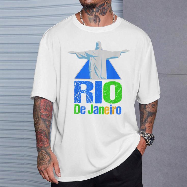 Brazil Rio De Janeiro Palme Beach Copacabana T-Shirt Geschenke für Ihn