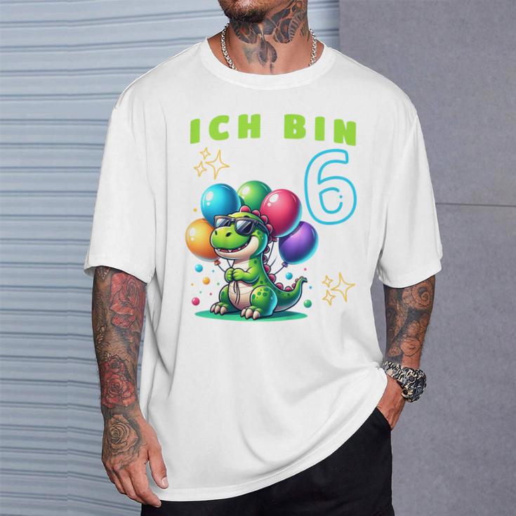 Children's Dino Ich Bin Sechs Jahre Alt T-Shirt Geschenke für Ihn