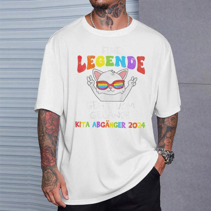 Children's Eine Legendeerlässt Das Gelände Kita Abgänger 2024 Cat T-Shirt Geschenke für Ihn