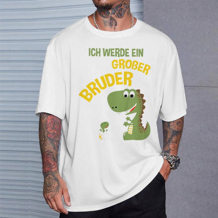 Children's Ich Werde Ein Großer Bruder Dinosaur German T-Shirt Geschenke für Ihn