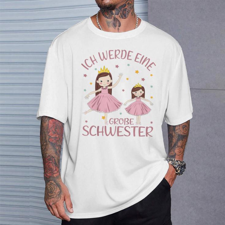 Children's Ich Werde Große Schwester 20242025 Princess Girls' T-Shirt Geschenke für Ihn