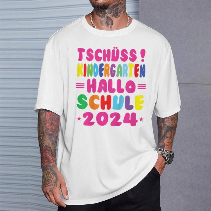 Children's Tschüss Kindergarten Hello School 2024 1St Class T-Shirt Geschenke für Ihn