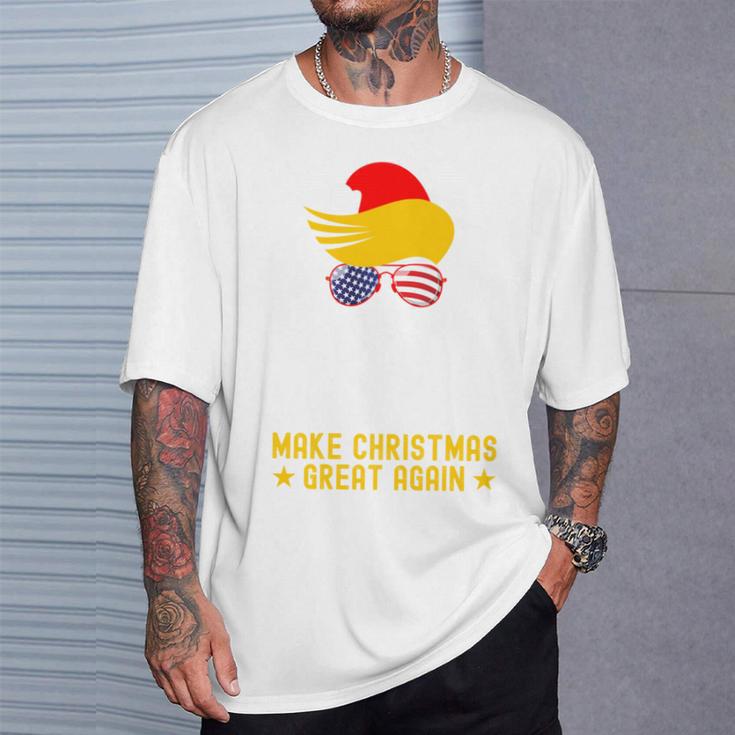 Make Christmas Great Again Lustiges Weihnachtsmanngesicht T-Shirt Geschenke für Ihn