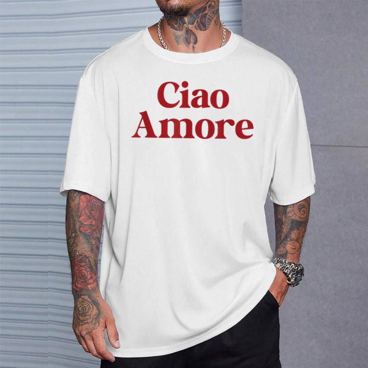 Ciao Amore X Hello Leute Hi Ihr Lieben Italian Fun Amo T-Shirt Geschenke für Ihn