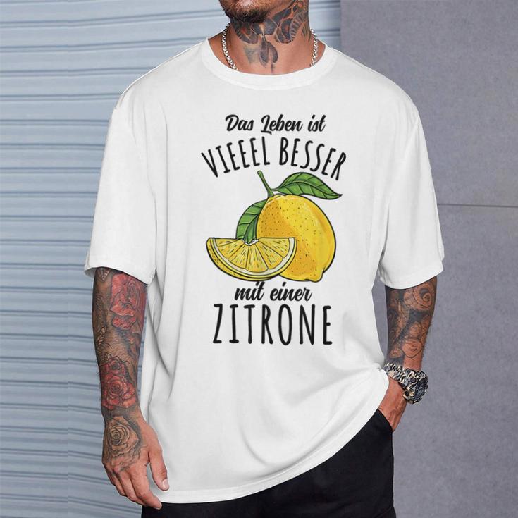 Das Leben Ist Besser Mit Einer Zitrone T-Shirt Geschenke für Ihn