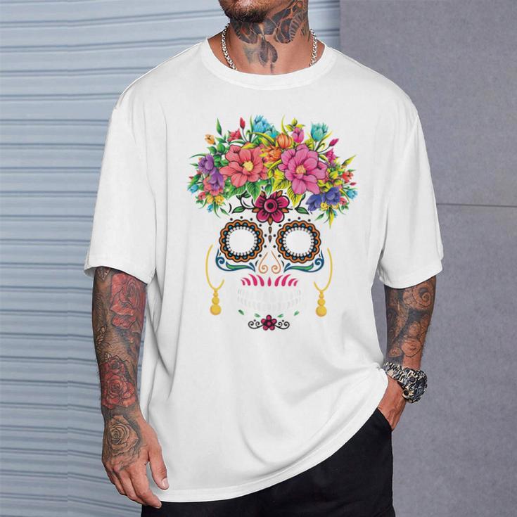 Dia De Los Muertos Costume Replacement Fancy Dress Costume Carnival T-Shirt Geschenke für Ihn