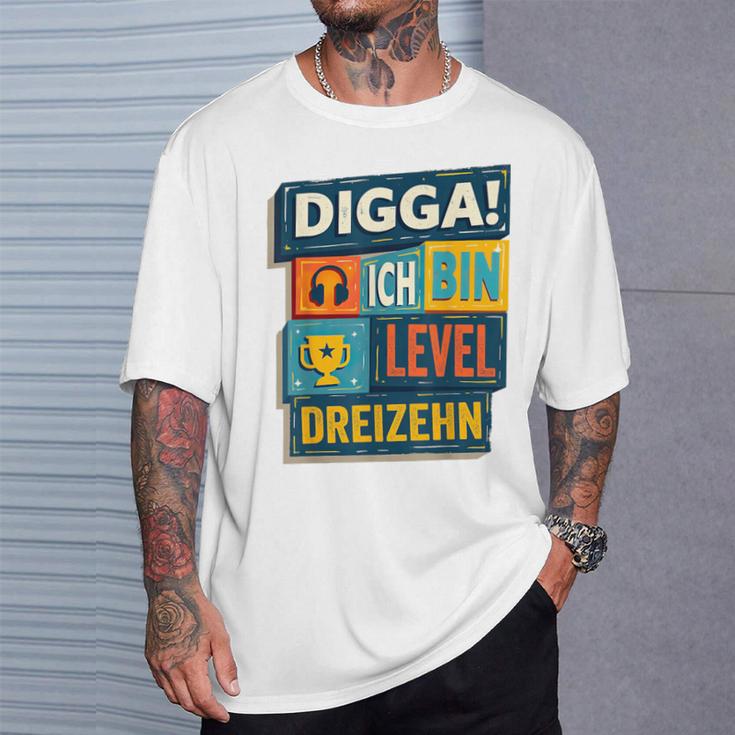 Digga Ich Bin 13 Zwölf Jahre 13Th Birthday Boy Gamer T-Shirt Geschenke für Ihn