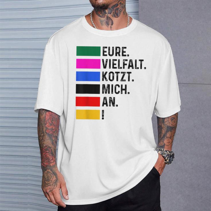 Eureielfalt Kotzt Mich An Blue T-Shirt Geschenke für Ihn