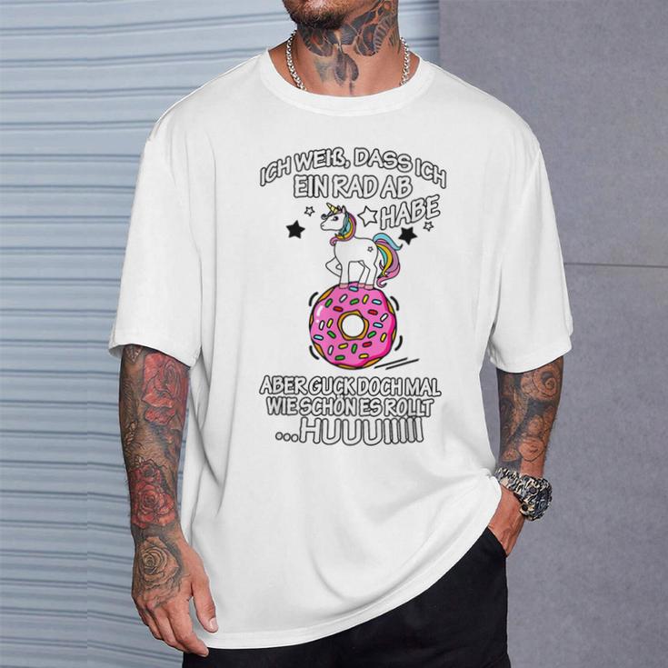 Ich Weiß Das Ich Ein Rad Ab Habe Donut I Know That T-Shirt Geschenke für Ihn