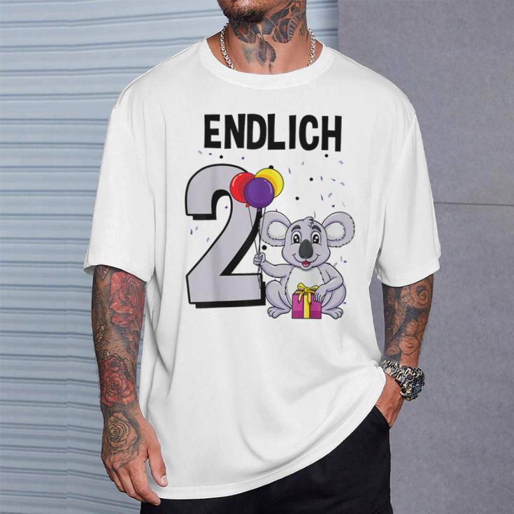 Geschenk 2 Jahre Alt Koalabär Koala Geburtstag T-Shirt Geschenke für Ihn