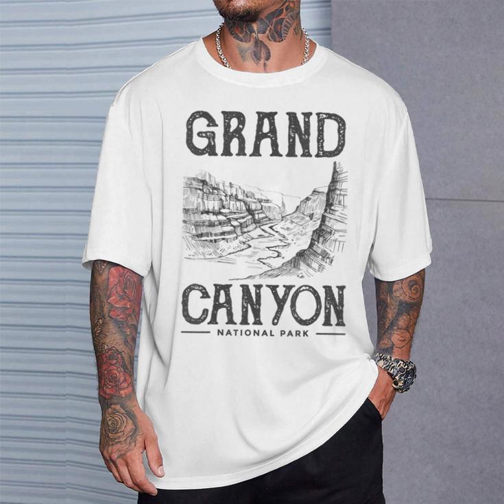 Grand Canyon Npintage Souvenir Gray T-Shirt Geschenke für Ihn