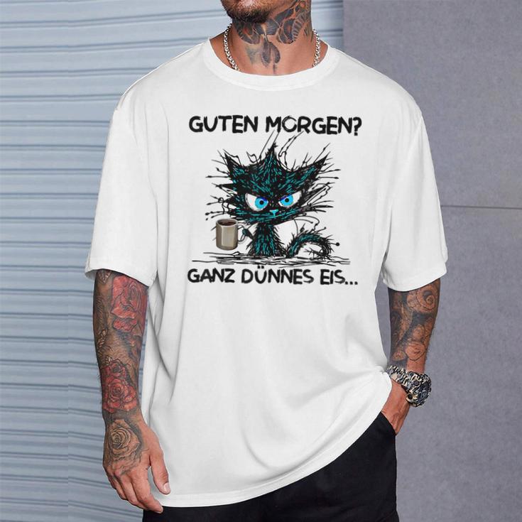 Guten Morgen Ganz Dünnes Eis Sarcasm Saying Fun T-Shirt Geschenke für Ihn