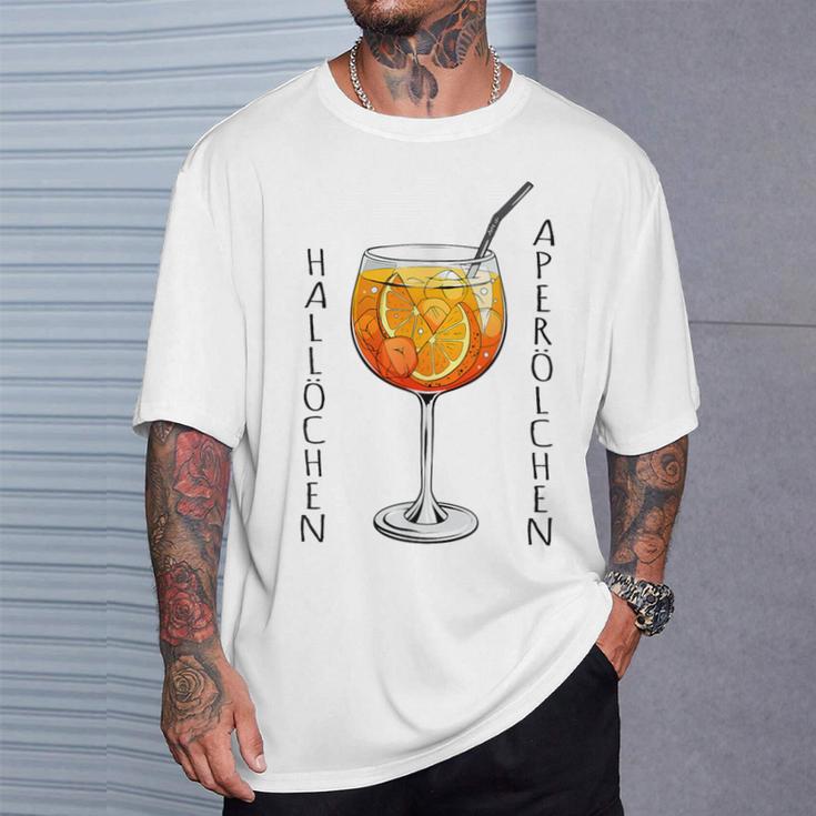 Hallöchen Aperölchen Spritz Fan Aperoliker T-Shirt Geschenke für Ihn