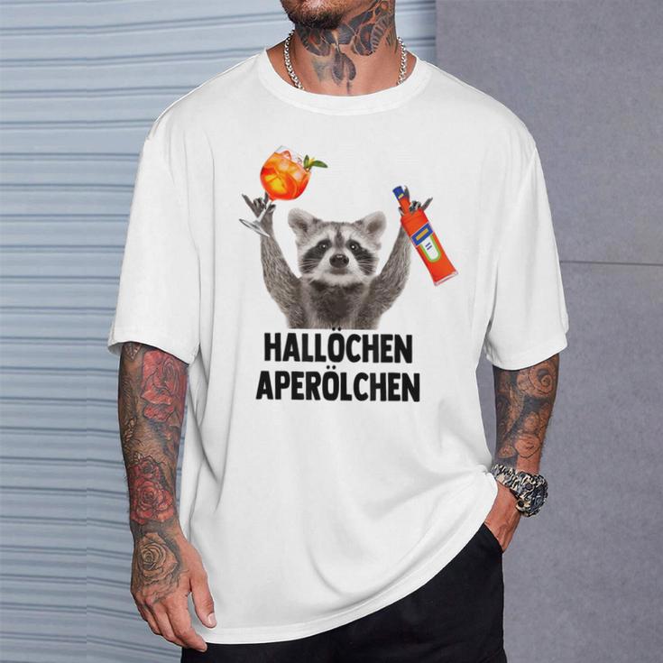 Hallochen Aperölchen X Raccoon Meme Racoon X Pedro Spritz T-Shirt Geschenke für Ihn