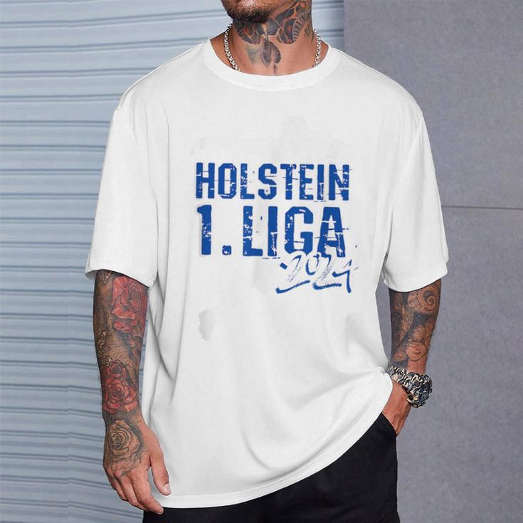 Holstein Football Kicken Fan Kiel Stadium Blue Blue T-Shirt Geschenke für Ihn