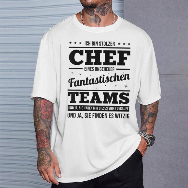 Ich Bin Stolzer Chef Eines Unheuer Fantastische Teams Job T-Shirt Geschenke für Ihn