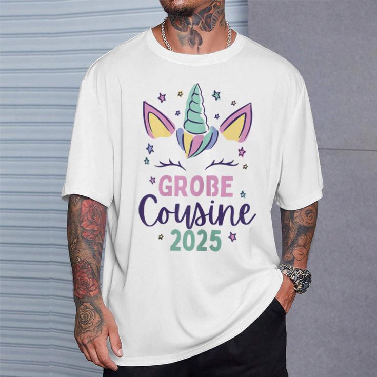 Ich Werde Große Cousin 2025 Unicorn Cousin Girls' T-Shirt Geschenke für Ihn