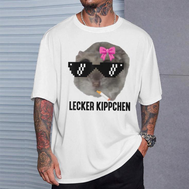 Lecker Kippchen X Sad Hamster Meme Kippe Zigarette Smoking T-Shirt Geschenke für Ihn