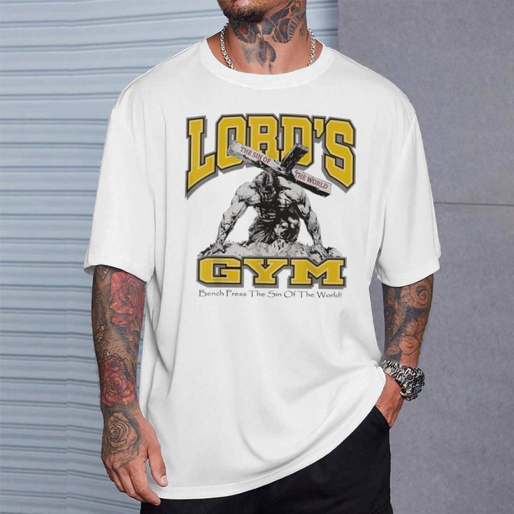 LORD'S GYM Tシャツ ホワイト Lord's Gym His Pain Yoiur Gain White Christian T-shirt