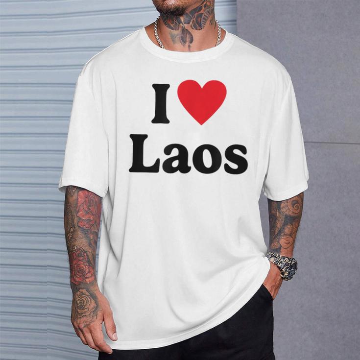 I Love Laos T-Shirt Geschenke für Ihn