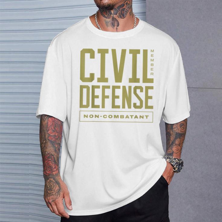 Mitgliedslabel Civil Defense Non Combatant T-Shirt Geschenke für Ihn