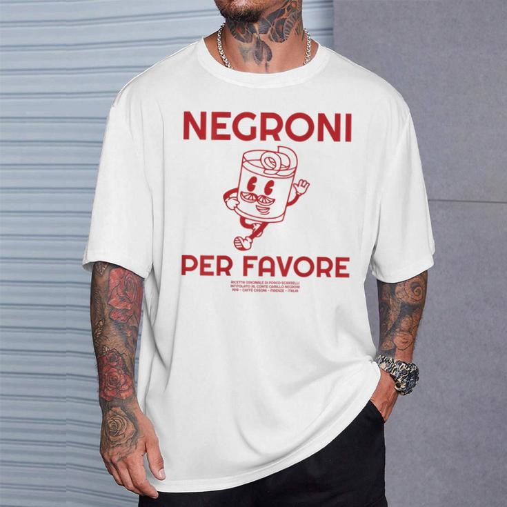 Ni Per Favore Cocktail Back Print Italiano Original T-Shirt Geschenke für Ihn