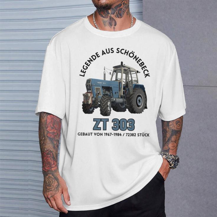 Progress Zt 303 Tractor Legend From Schönebeck Gray T-Shirt Geschenke für Ihn