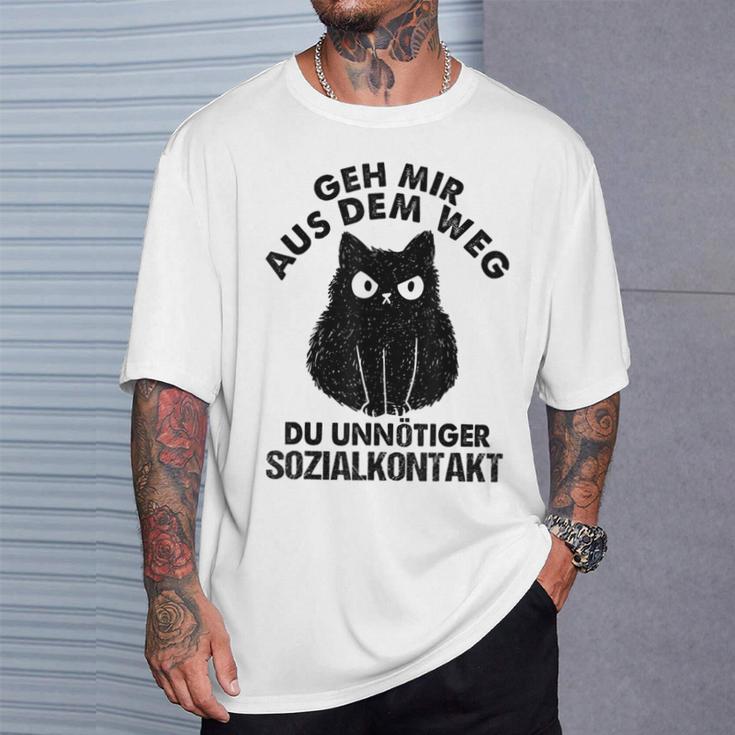 Retro Geh Mir Aus Dem Weg Du Unnötiger Sozialkontakt Geh Mir Aus T-Shirt Geschenke für Ihn