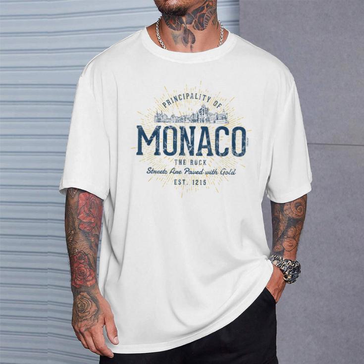 Retro Styleintage Monaco T-Shirt Geschenke für Ihn