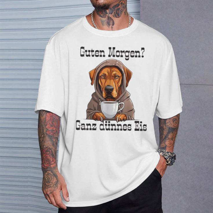 Rhodesian Ridgeback Hund Guten Morgen Ganz Dünne Eis Women's T-Shirt Geschenke für Ihn