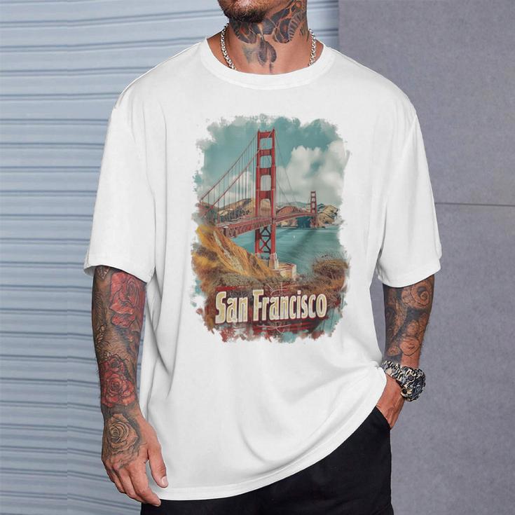Souvenir Du Golden Gate Bridge De San Francisco En Californie T-Shirt Cadeaux pour lui
