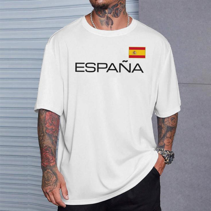 Spain Flag España Athletic Sports Jersey Style T-Shirt Geschenke für Ihn