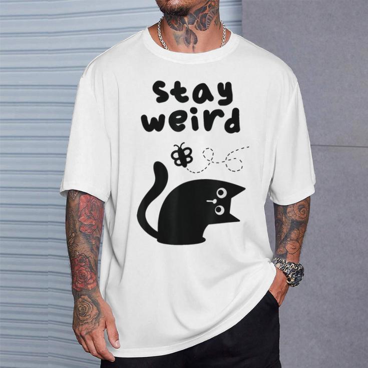 Stay Cat Gray T-Shirt Geschenke für Ihn