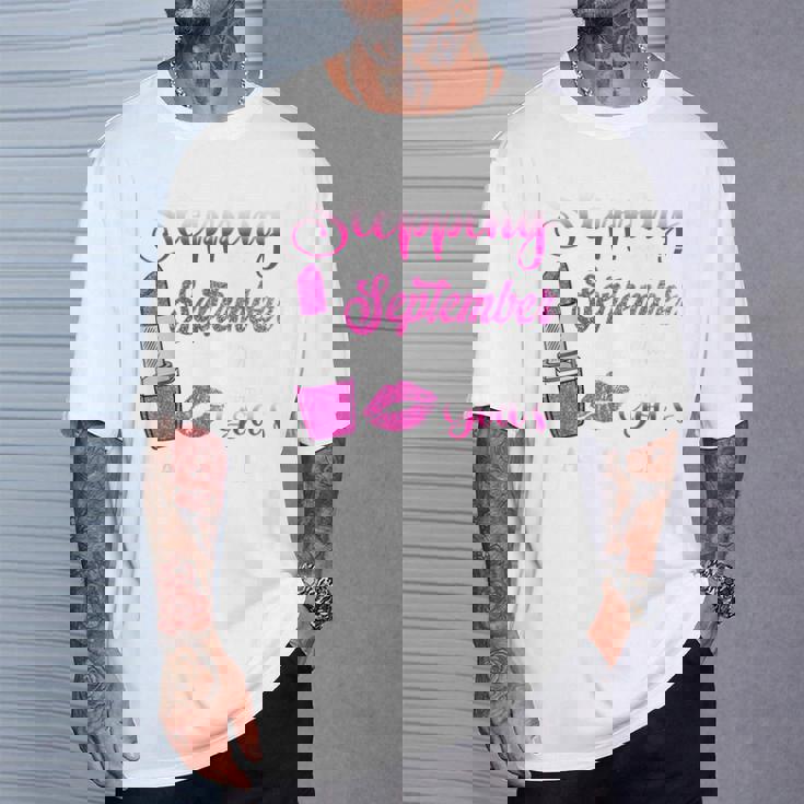 Stepping Into My September Birthday Girls Ladies T-Shirt Gifts for Him