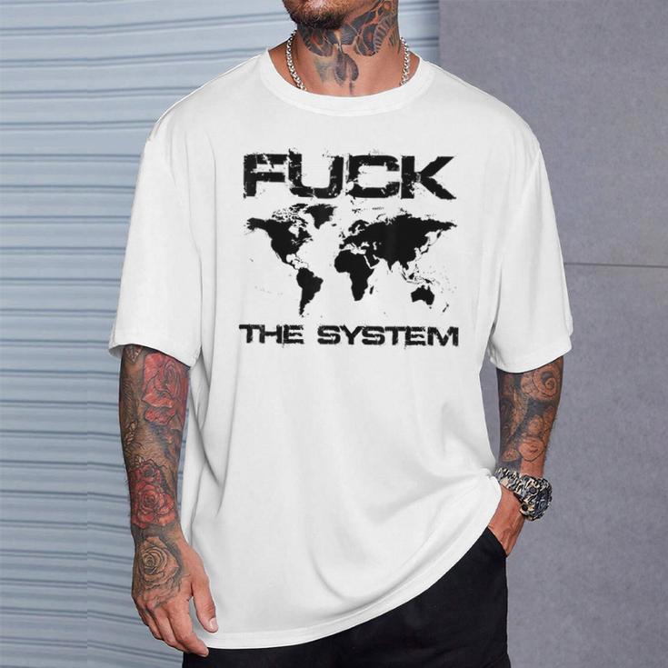 The System Gegen Die Momentane Weltpolitk T-Shirt Geschenke für Ihn