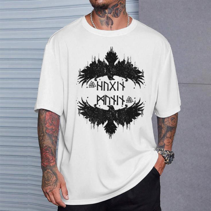 Vikingalhalla Medieval Hugin & Munin T-Shirt Geschenke für Ihn